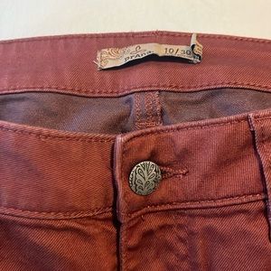 Prana clay red skinny pant, size 10/30